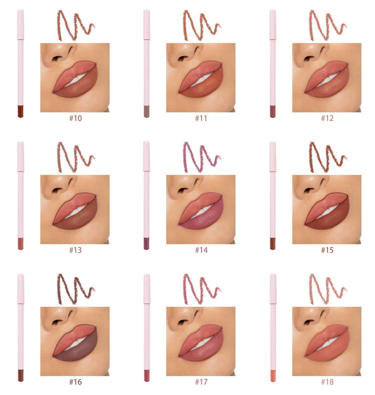 50pcs Private Label Lip Liner Pink Pencil