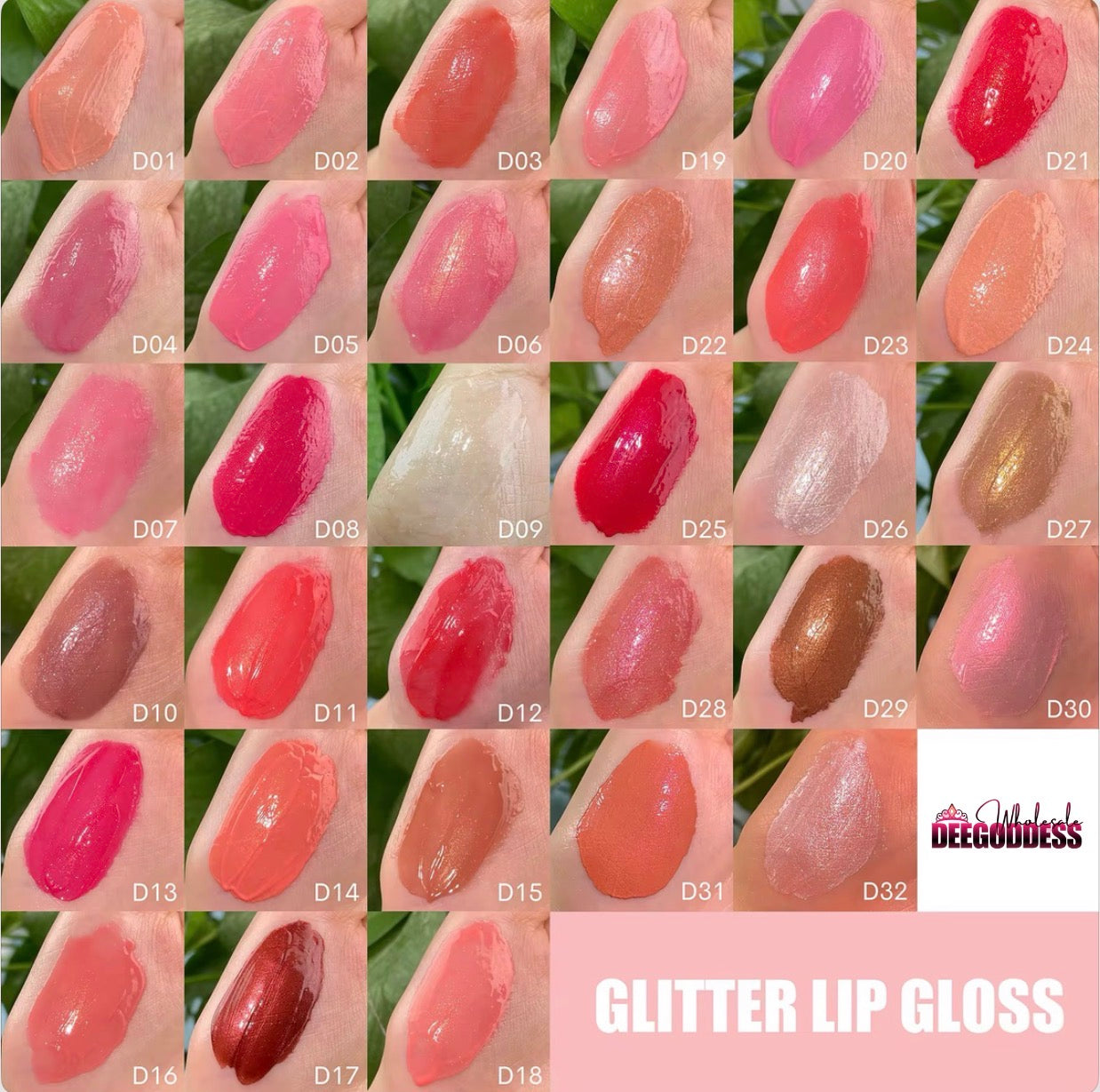 50 Sets Private Label Squeeze Tube Lip Gloss Kit