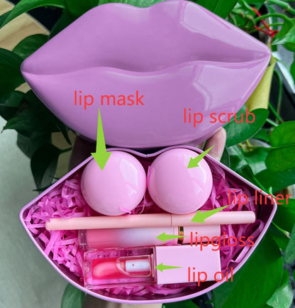 50 Sets Private Label 5-in-1 Lip Care Kit