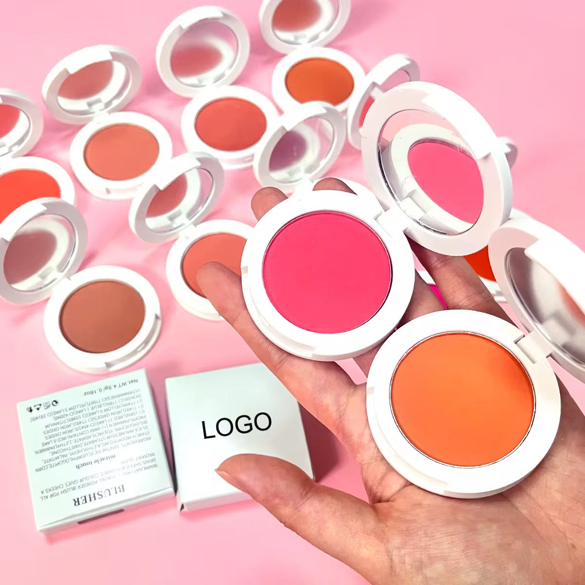 50pcs Private Label Pressed Powder Blush