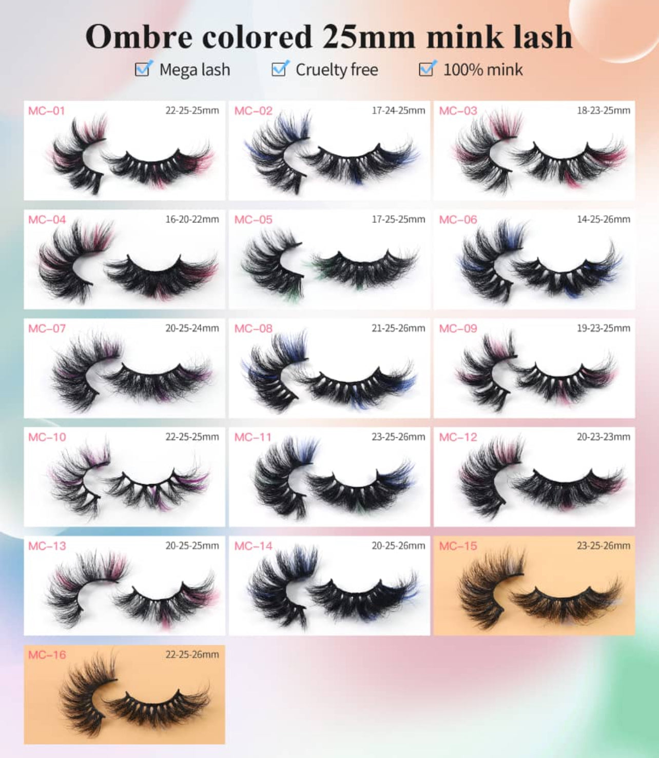 100pcs Private Label Mink Lashes