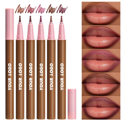 50pcs Private Label Waterproof Long Lasting Lip Liner with Rounded Ball Applicator