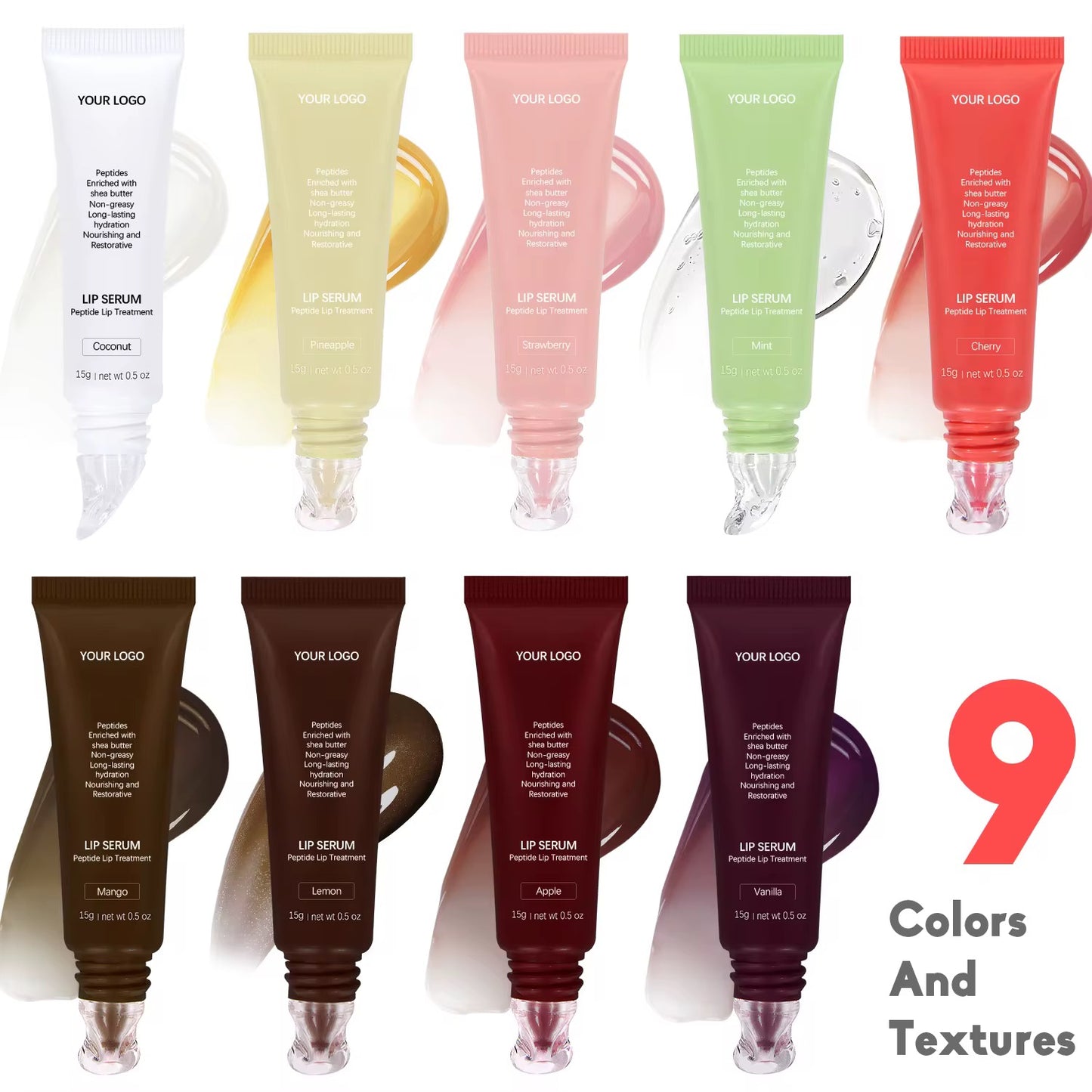 100pcs Private Label Peptide Tinted Lip Serum