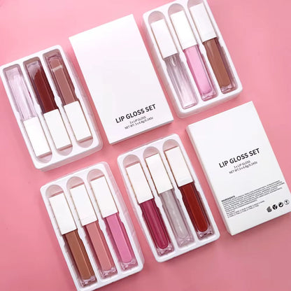 50 Sets 3-in-1 Private Label Lip Gloss