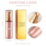 50pcs Private Label Body Glow Highlighter/Shimmer Oil