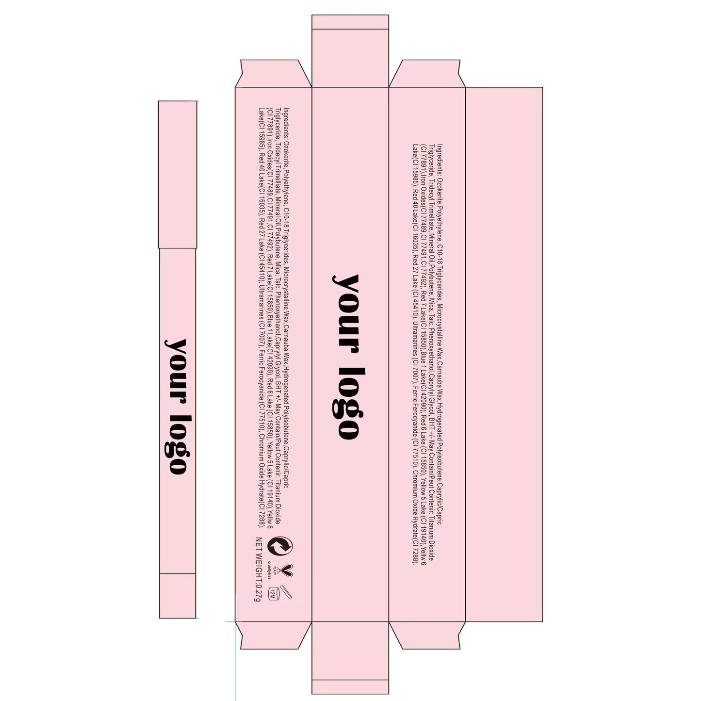 50pcs Private Label Creamy Retractable Lip Liner