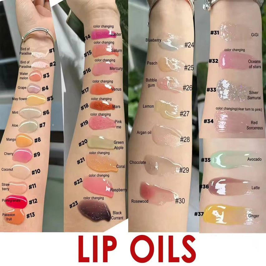 50pcs Private Label Color Changing & Hydrating Lip Plumping Oil (Rhinestone)