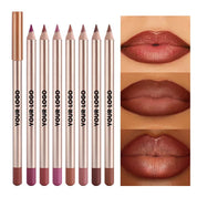 50pcs Private Label Gold Pencil Lip Liner + Sharpener