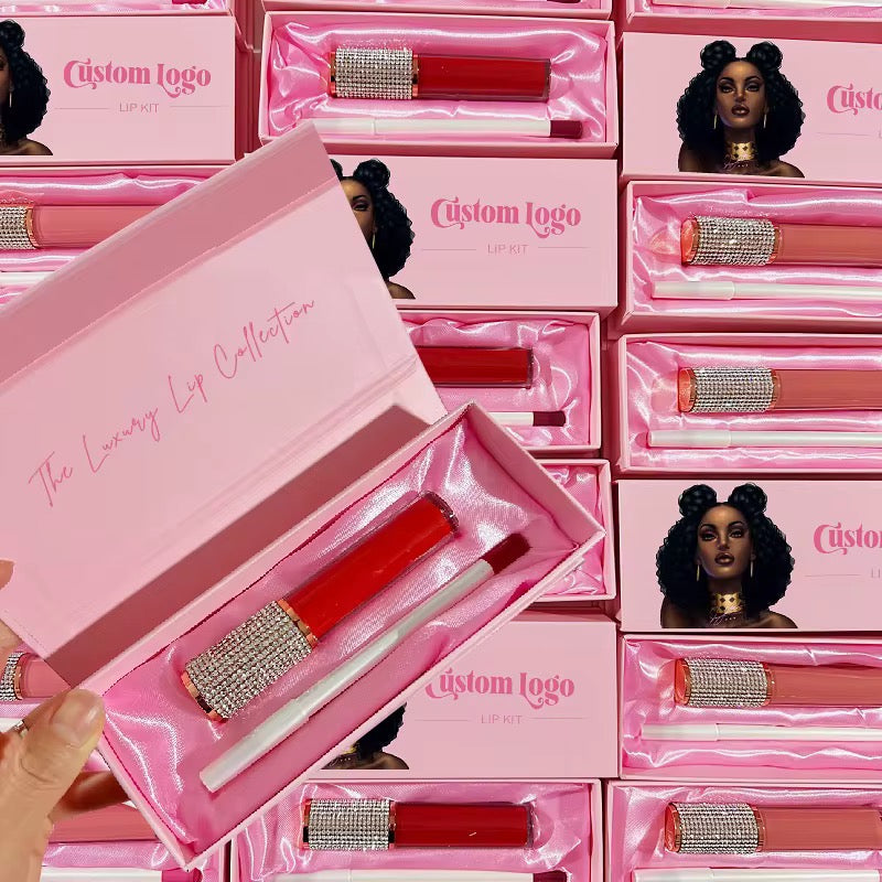 50 Sets Private Label Satin Lipgloss/Matte Lipstick Kit