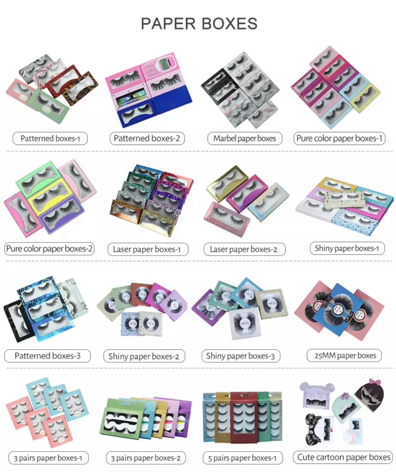 50pcs Private Label Empty Lash Boxes