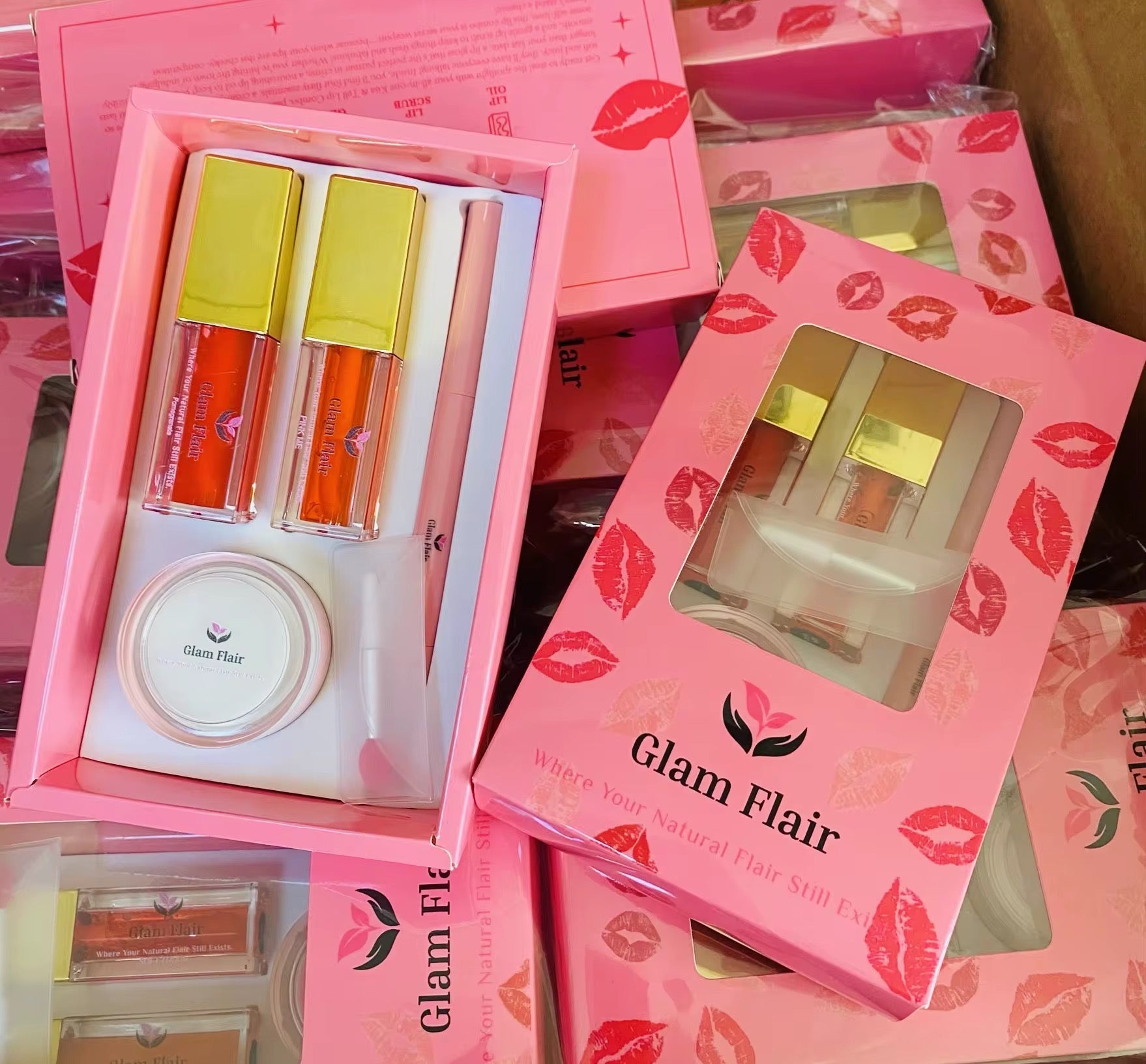 25 Sets 4-in-1 Private Label Lip Care Kit