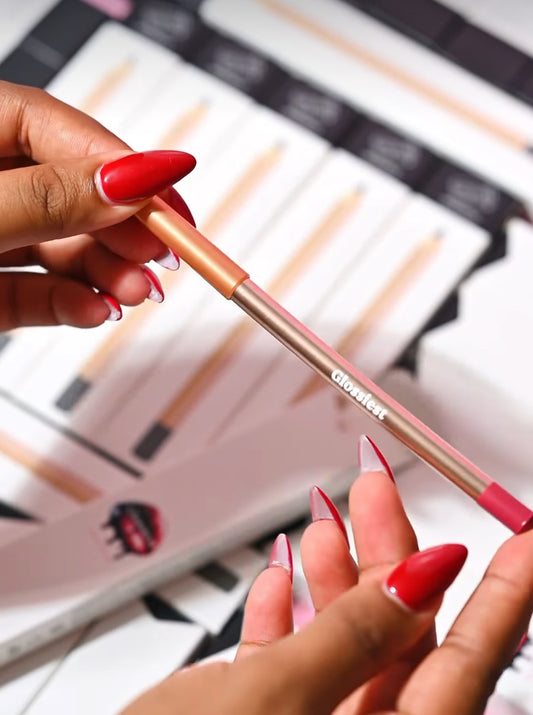 50pcs Private Label Gold Pencil Lip Liner + Sharpener