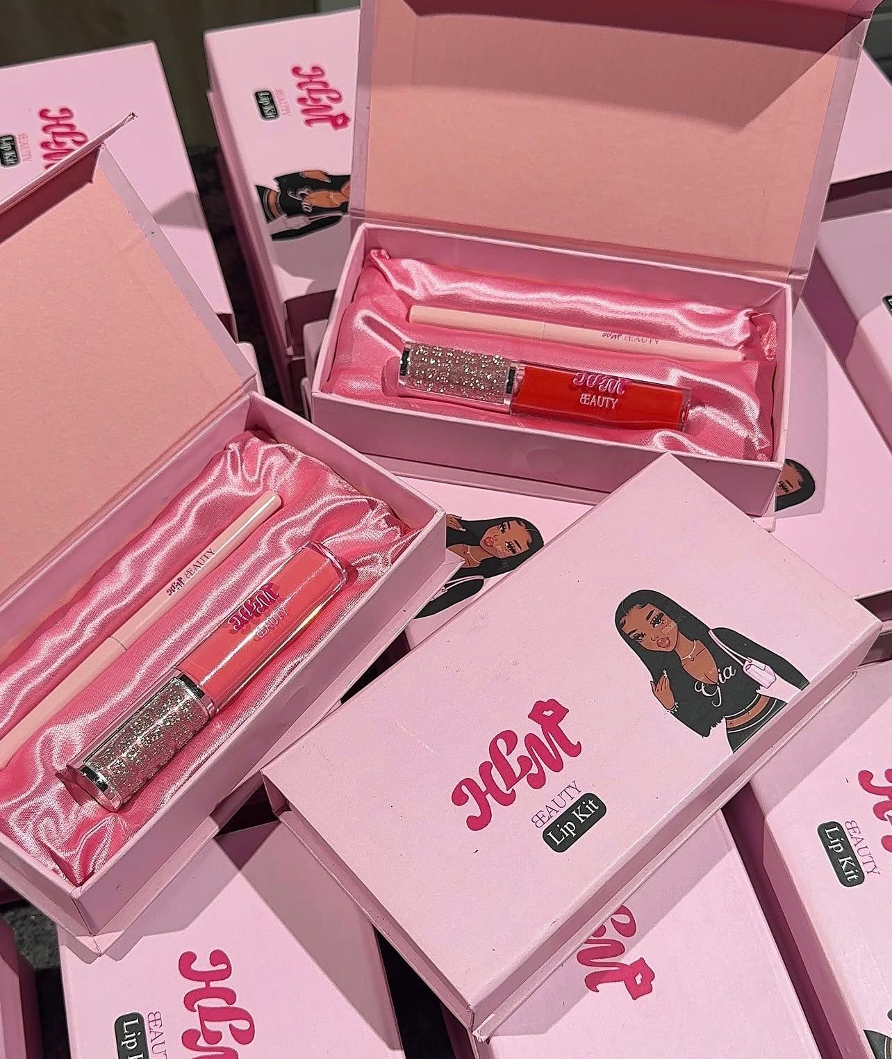 50 Sets Private Label Satin Lipgloss/Matte Lipstick Kit