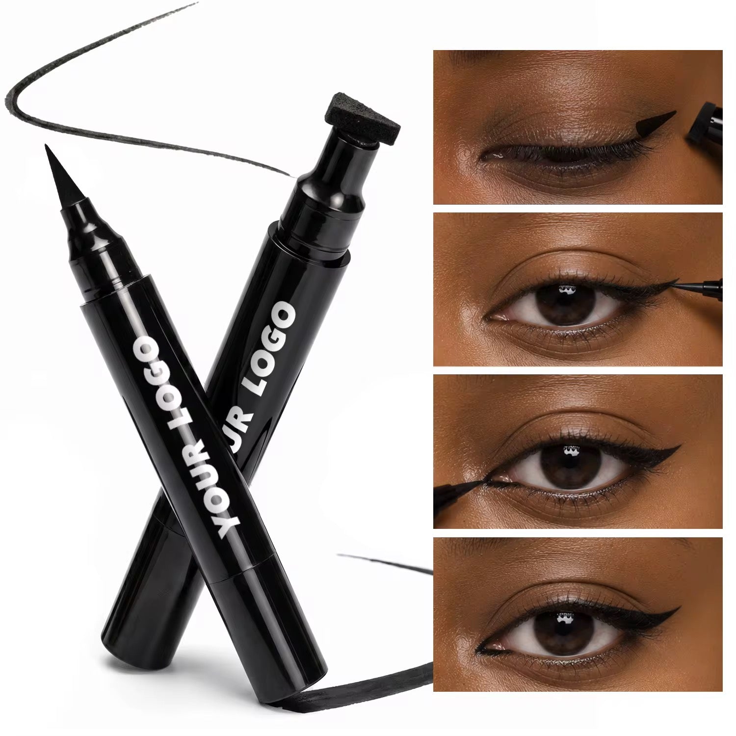 50pcs Private Label Dual-Ended Stamp Waterproof Eyeliner
