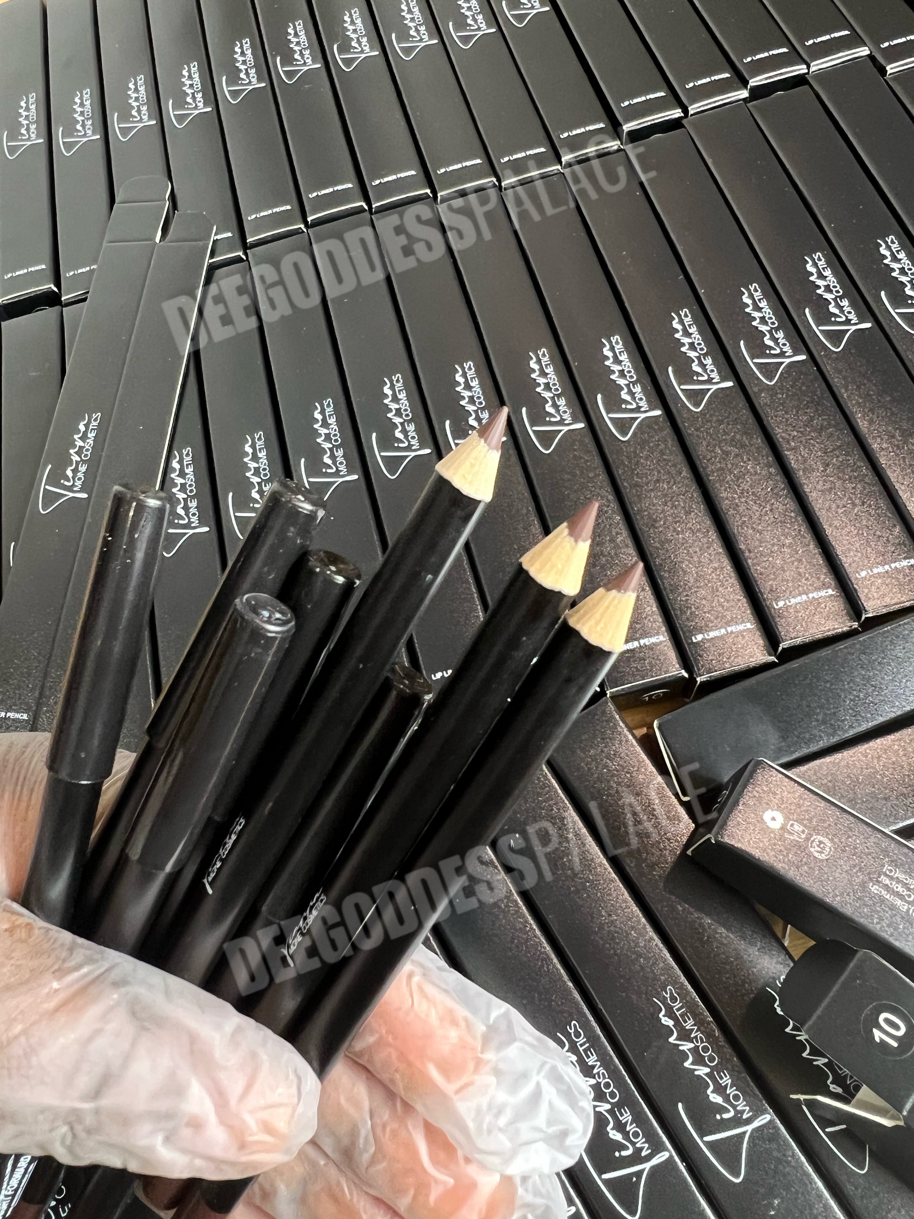 50pcs Private Label Creamy Precision Lip Liner Black Pencil