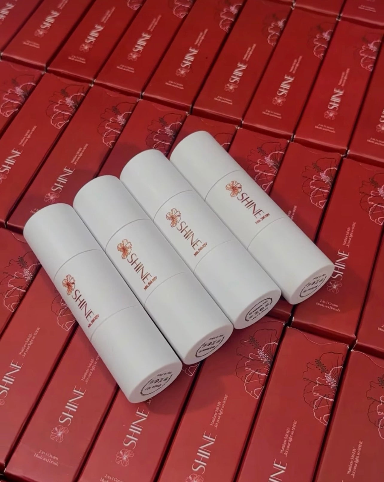 50pcs 2n1 Private Label Creamy Blush Sticks With Brush