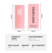 50pcs Private Label Heart Cream Blush Stick