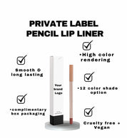 50pcs Private Label Gold Pencil Lip Liner + Sharpener
