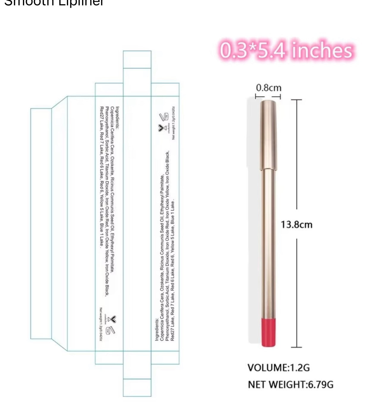 50pcs Private Label Silver Pencil Lip Liner