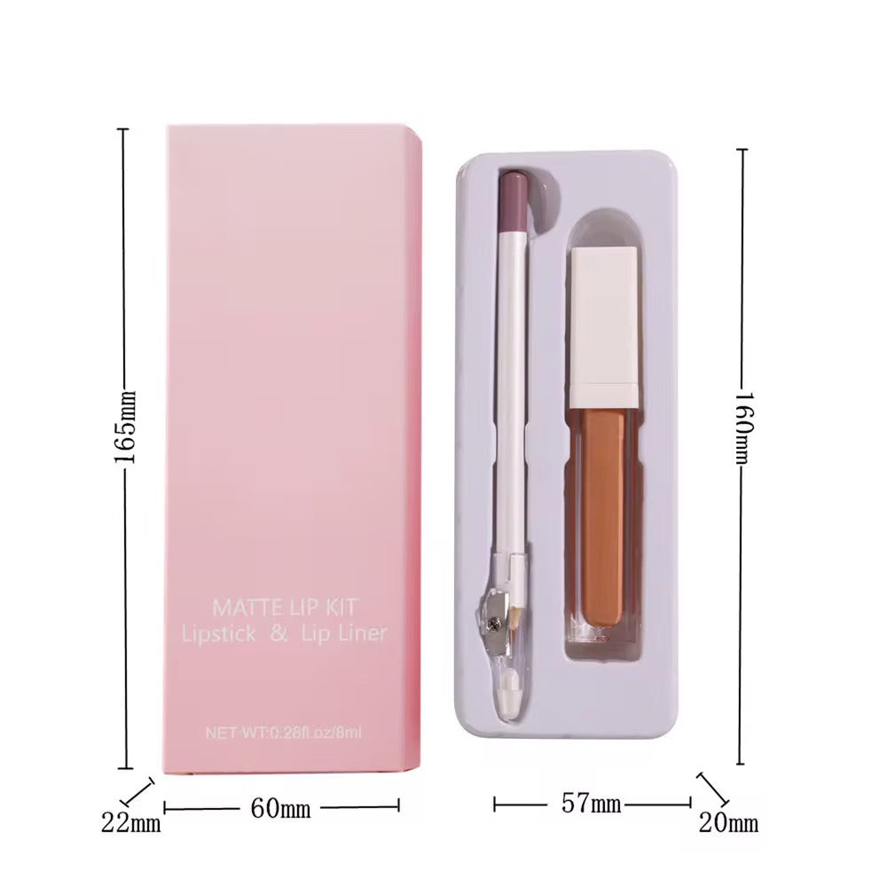50 Sets Private Label Lipstick + Lip Liner Sharpener Kit