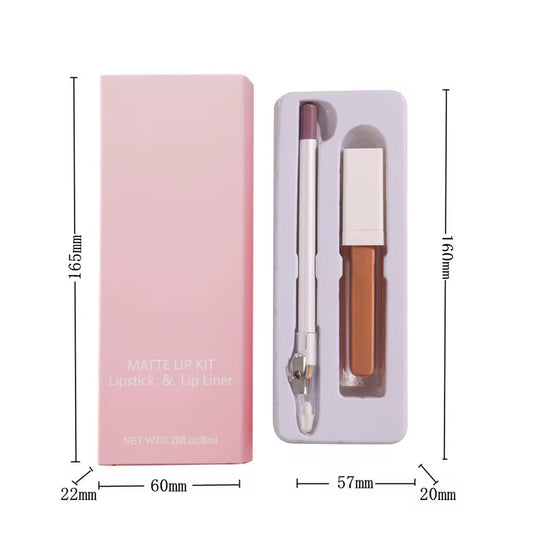50 Sets Private Label Lipstick + Lip Liner Sharpener Kit
