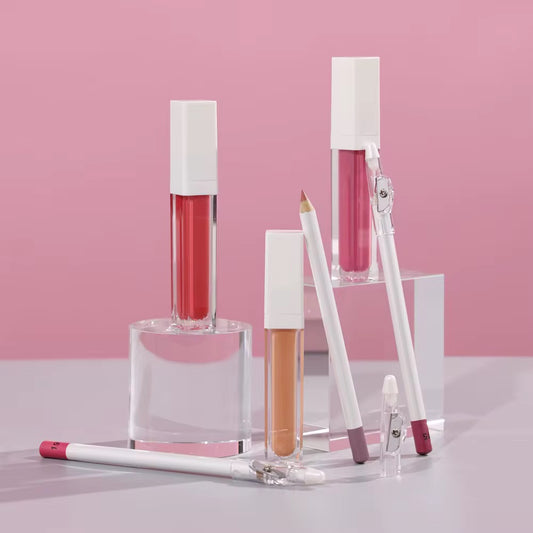 50 Sets Private Label Lipstick + Lip Liner Sharpener Kit