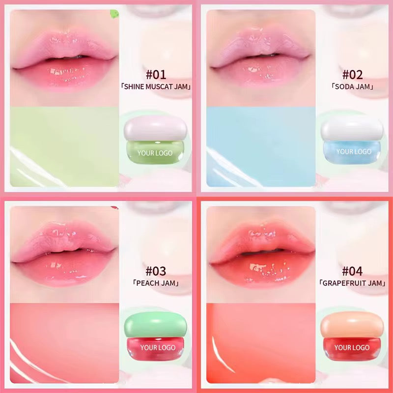 50pcs Private Label Jam Jelly Tinted Lip Glaze