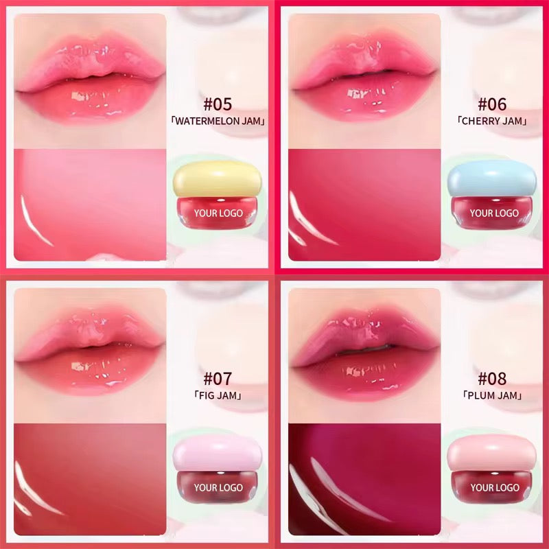 50pcs Private Label Jam Jelly Tinted Lip Glaze