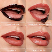 50pcs Private Label 2-in-1 Waterproof Stay Peel Off Liquid Lip Liner Stain