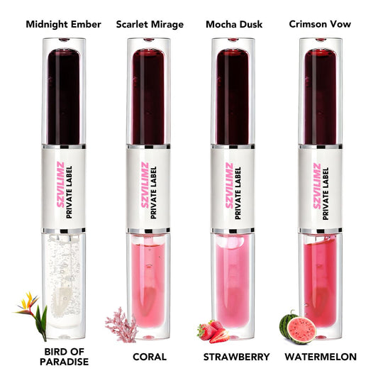 50pcs Private Label 2-in-1 Waterproof Stay Peel Off Liquid Lip Liner Stain