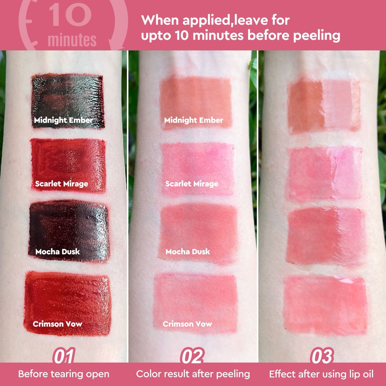 50pcs Private Label 2-in-1 Waterproof Stay Peel Off Liquid Lip Liner Stain