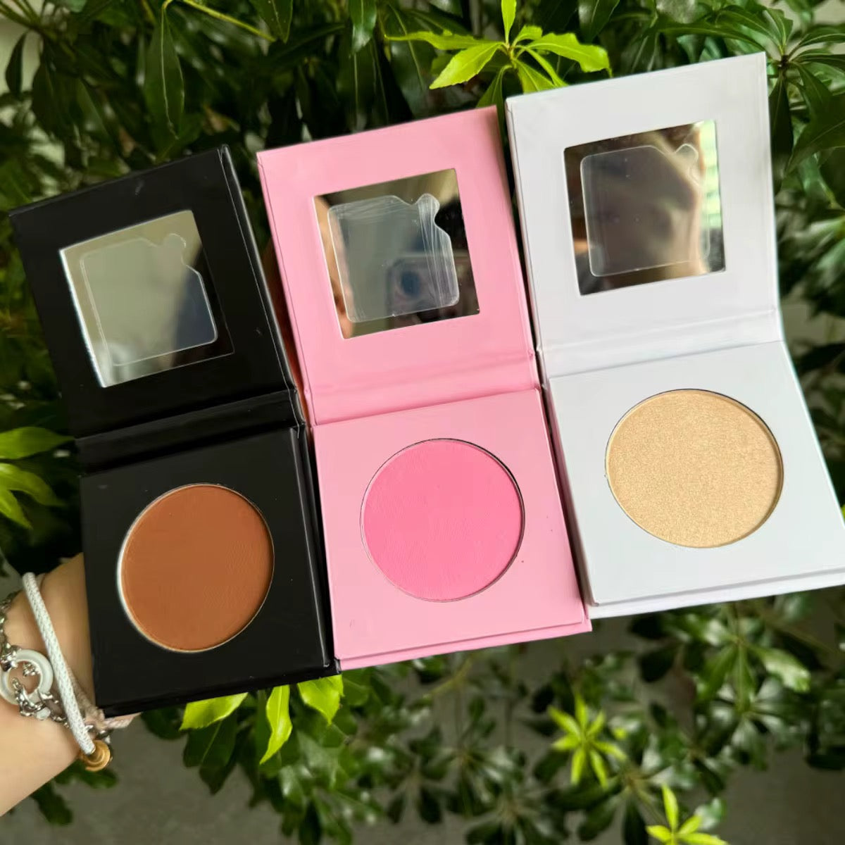 50pcs Private Label Pressed Powder Blush and Highlighter