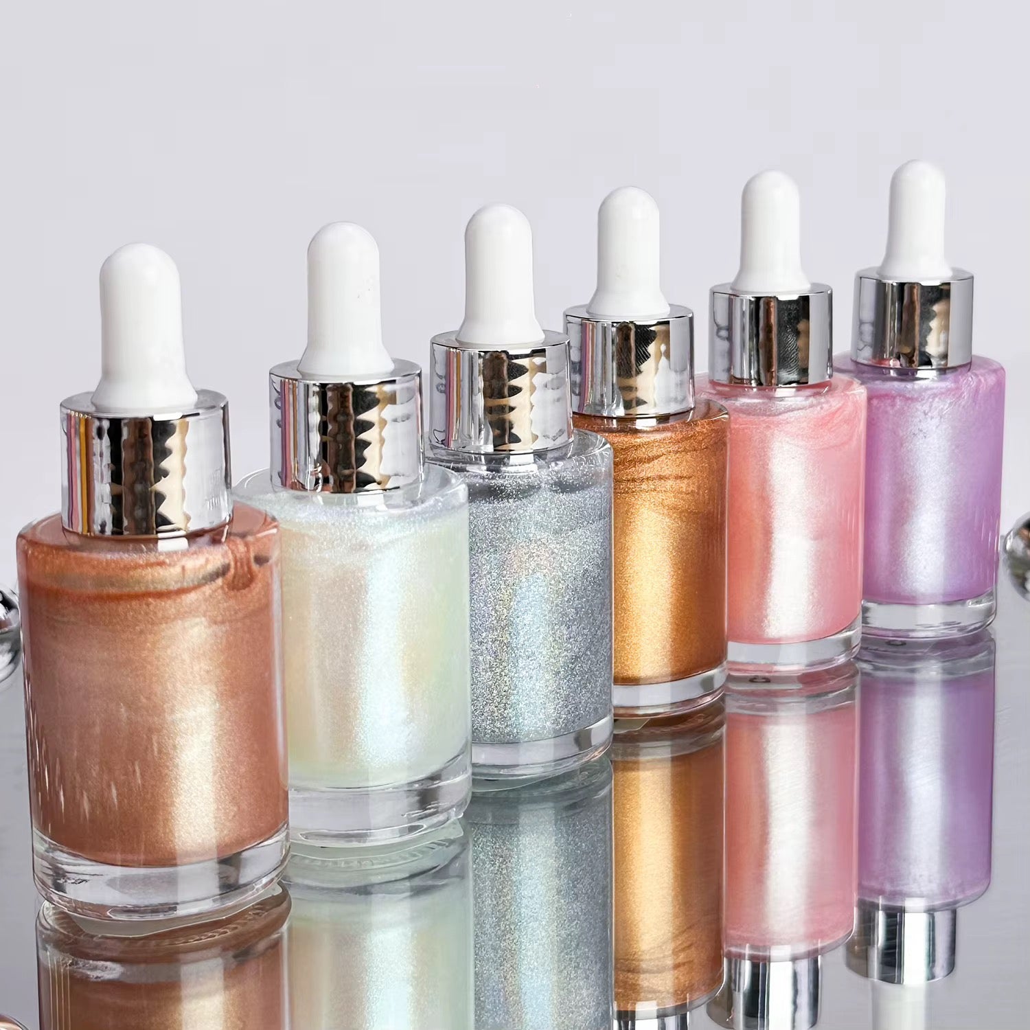 50pcs Private Label Shimmering Glitter Body Oil