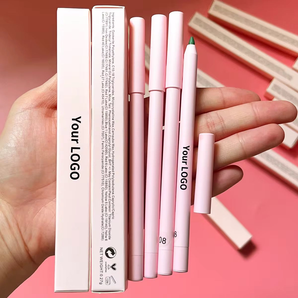 50pcs Private Label Creamy Retractable Lip Liner