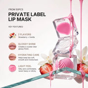 50pcs 2-in-1 Private Label Hydrating Fruity Lip Mask