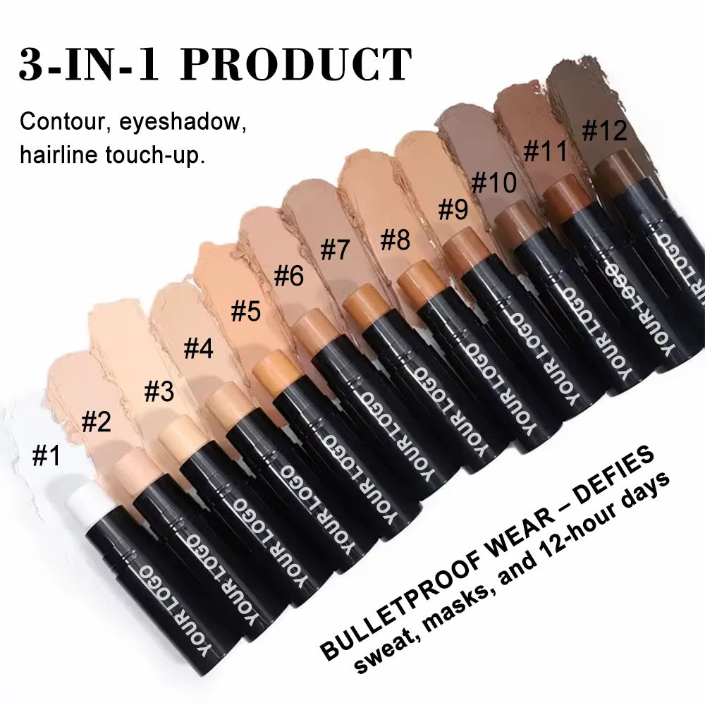 50pcs Private Label Cream Bronzer / Contour Stick