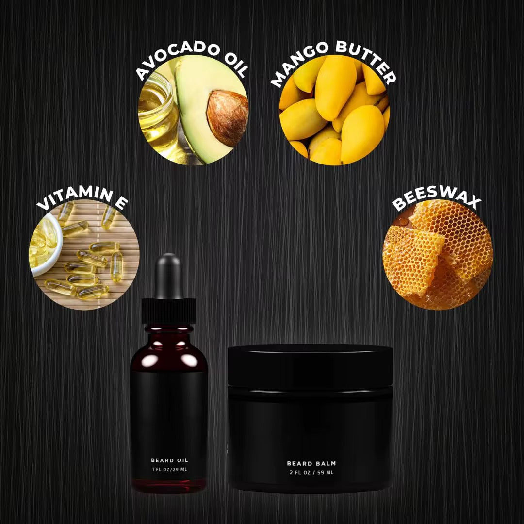 100pcs Private Label Beard Oil & Balm