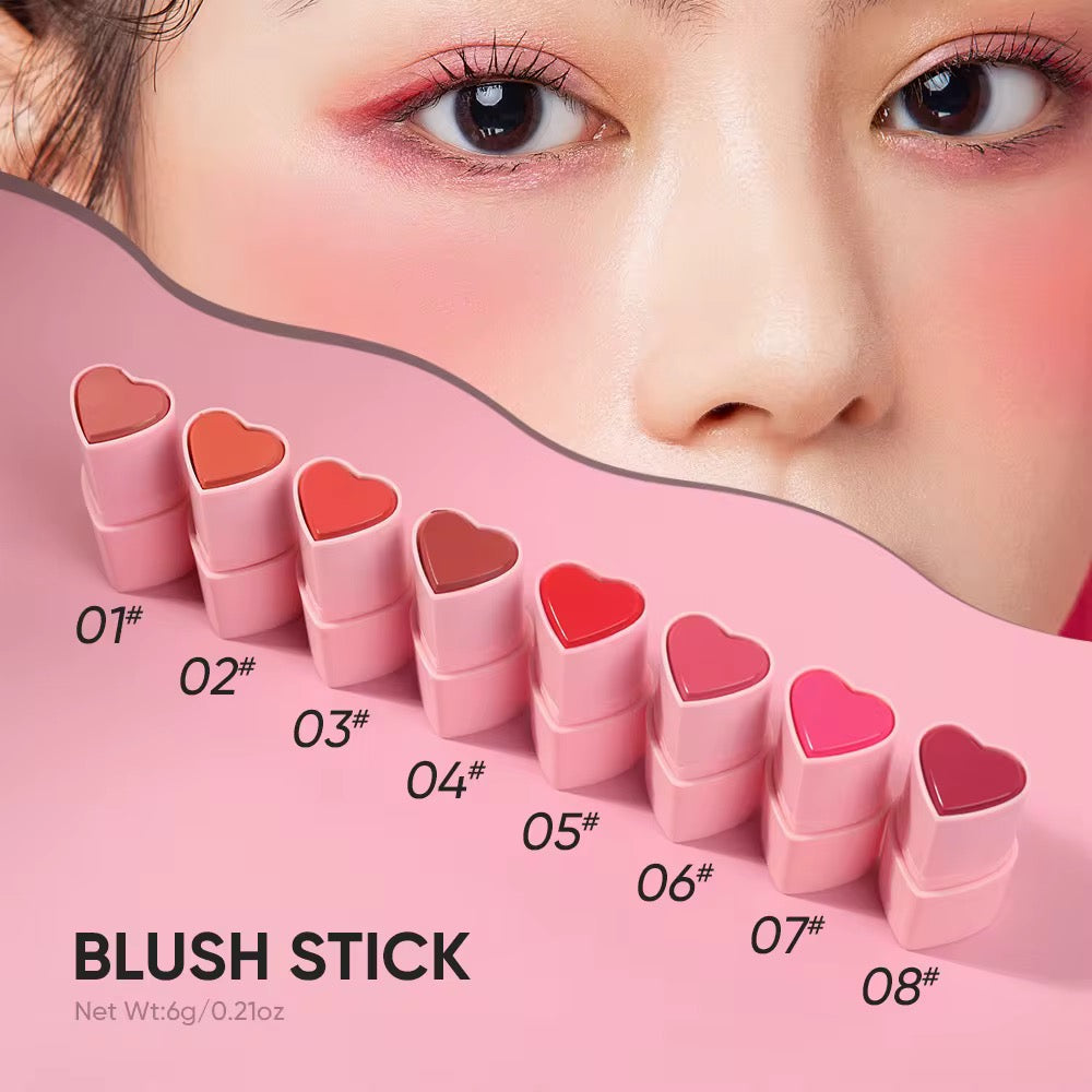 50pcs Private Label Heart Cream Blush Stick