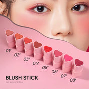 50pcs Private Label Heart Cream Blush Stick