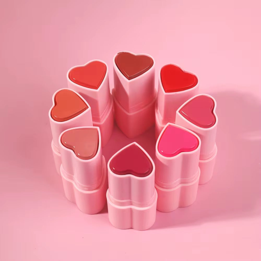 50pcs Private Label Heart Cream Blush Stick