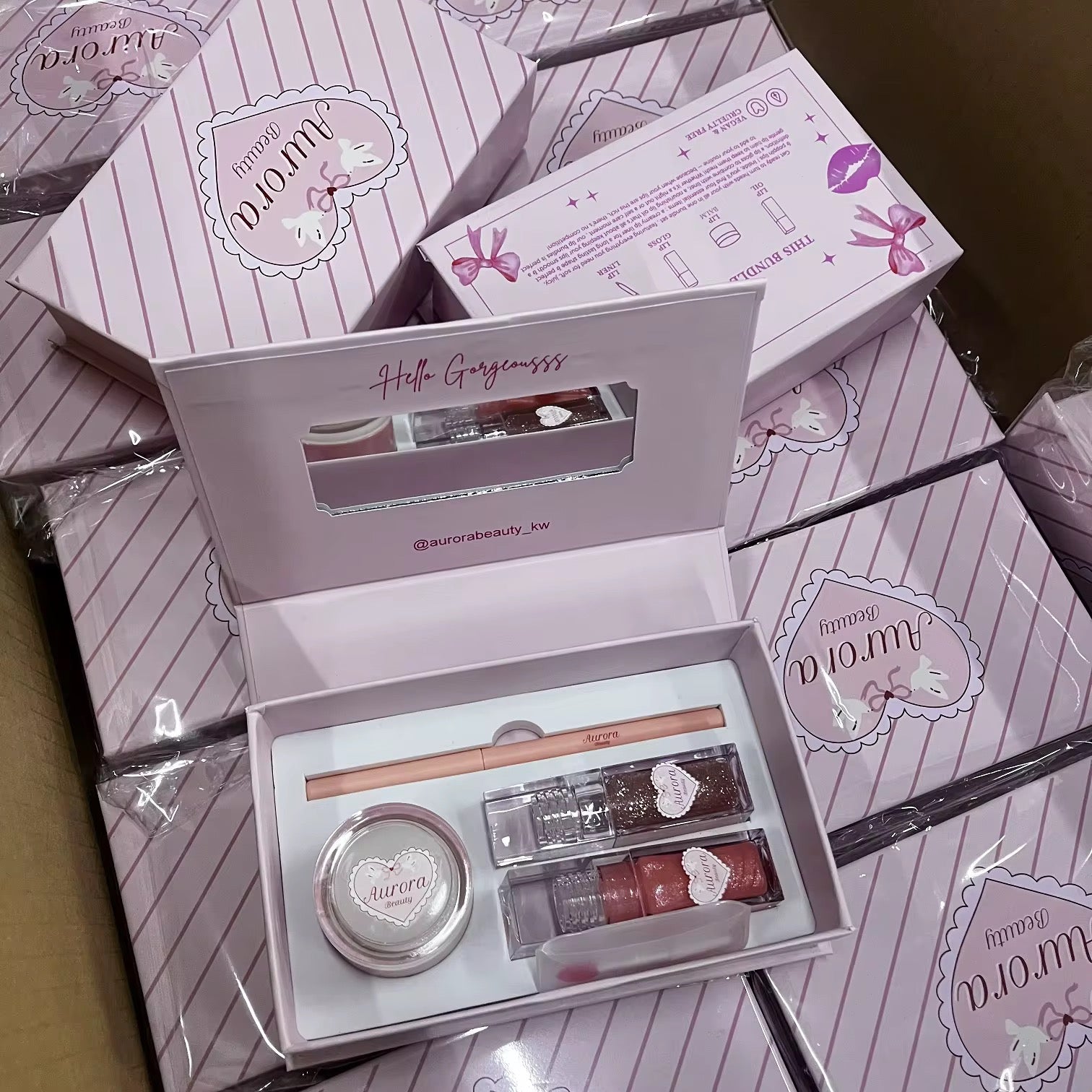 25 Sets 4-in-1 Private Label Lip Care Kit