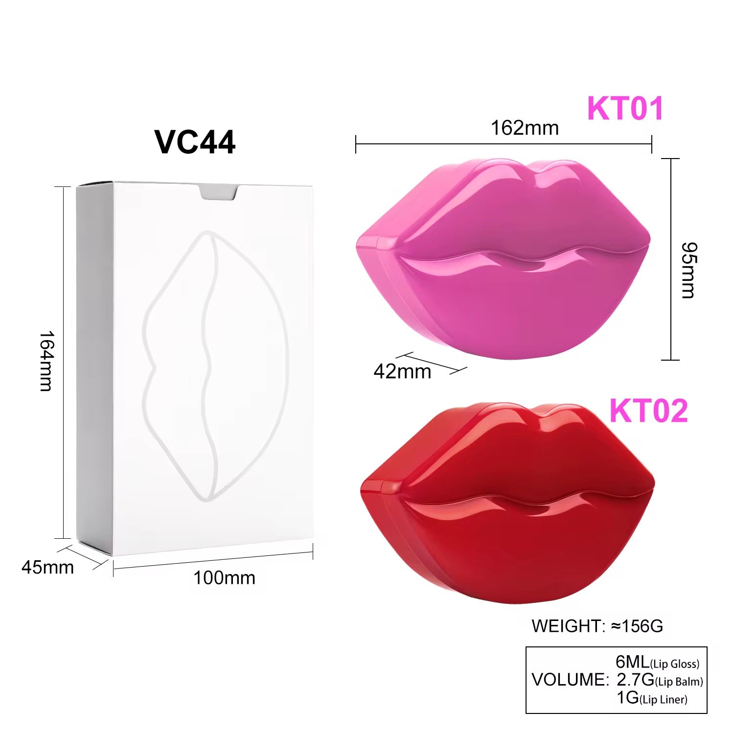 20 Sets Private Label 3-in-1 Lip Care Kit