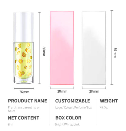 50pcs Private Label Fruit Slice Lip Oils