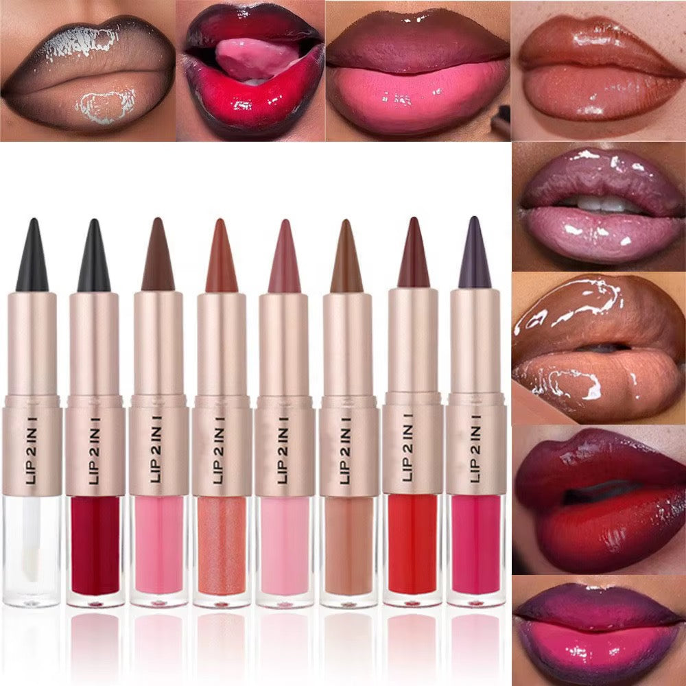 100pcs 2-in-1 Private Label Lip Combo Set