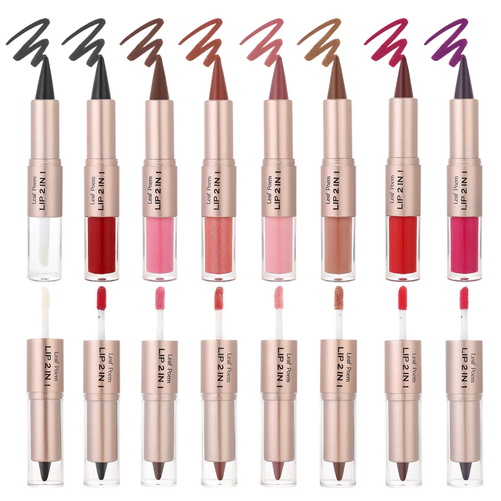 100pcs 2-in-1 Private Label Lip Combo Set