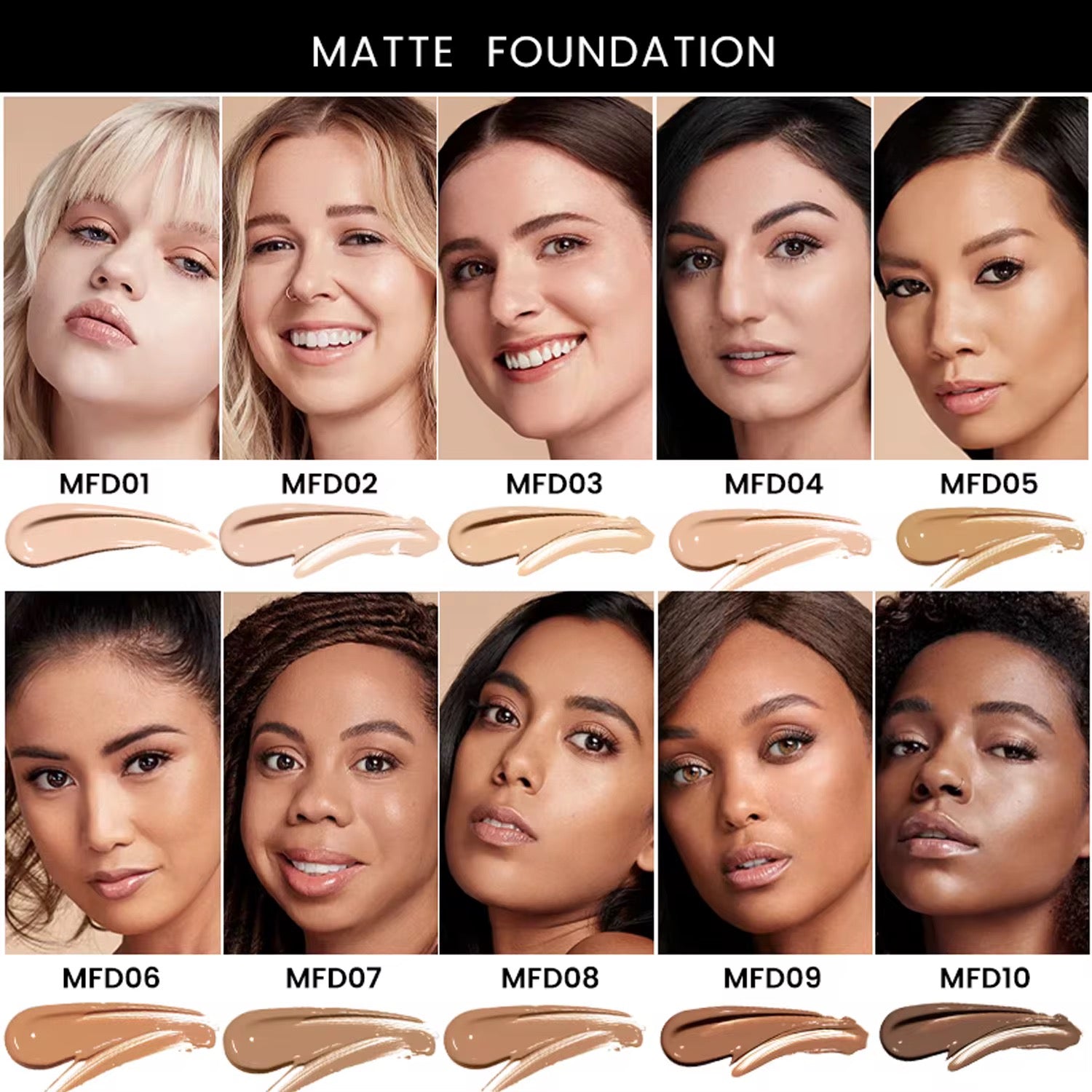 50pcs Private Label Liquid High Coverage Foundation