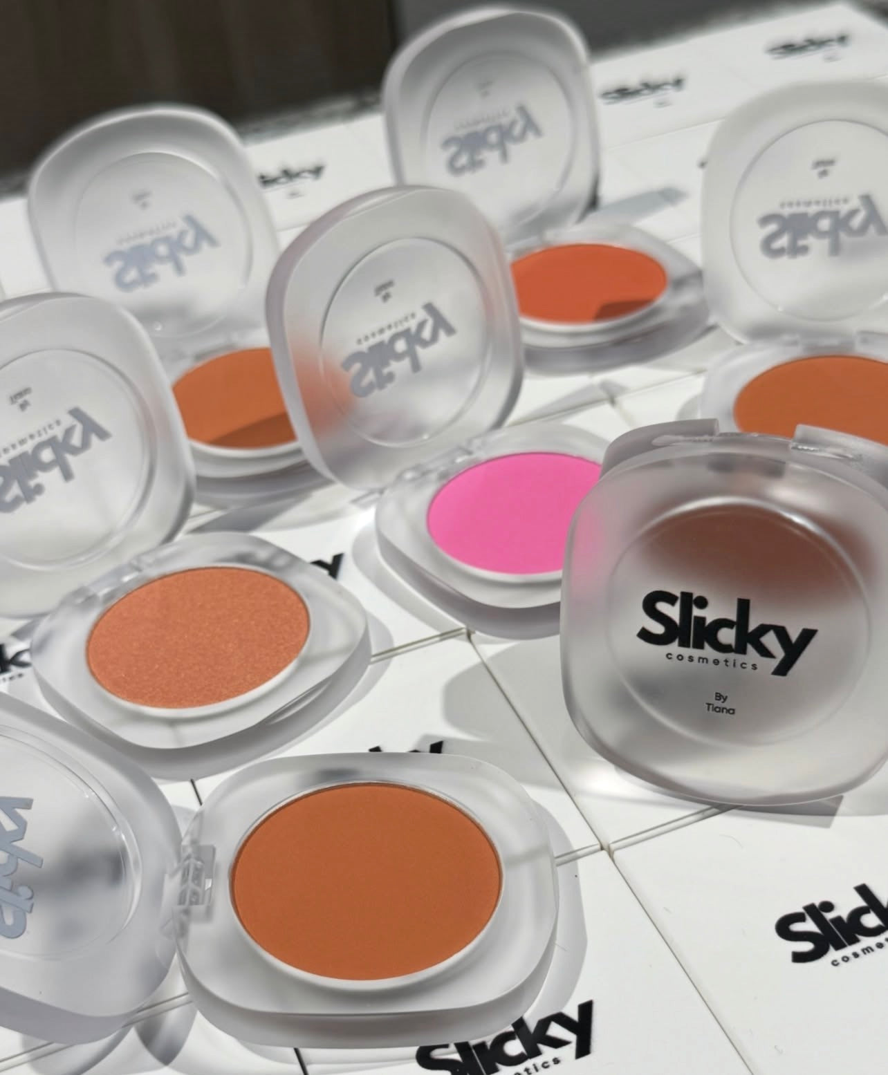 50pcs Private Label Cheek Single Matte Powder Blush Palette