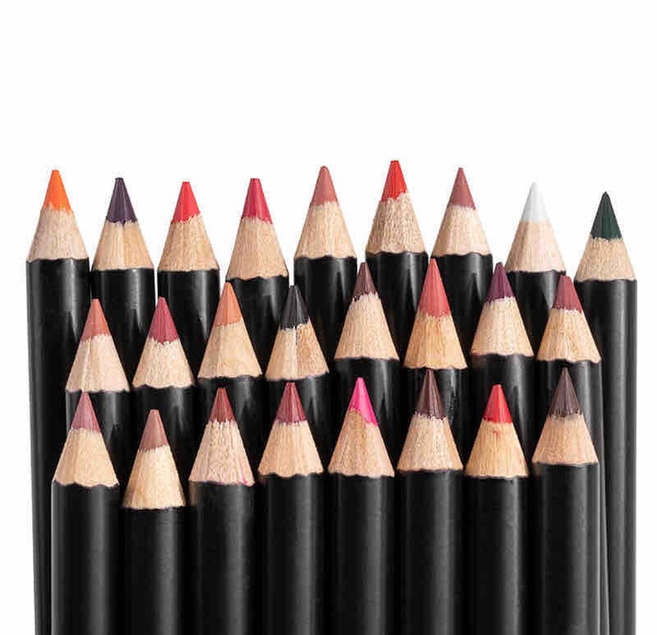 50pcs Private Label Creamy Precision Lip Liner Black Pencil