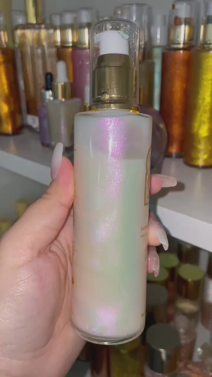 50pcs Private Label Shimmering Glitter Body Oil